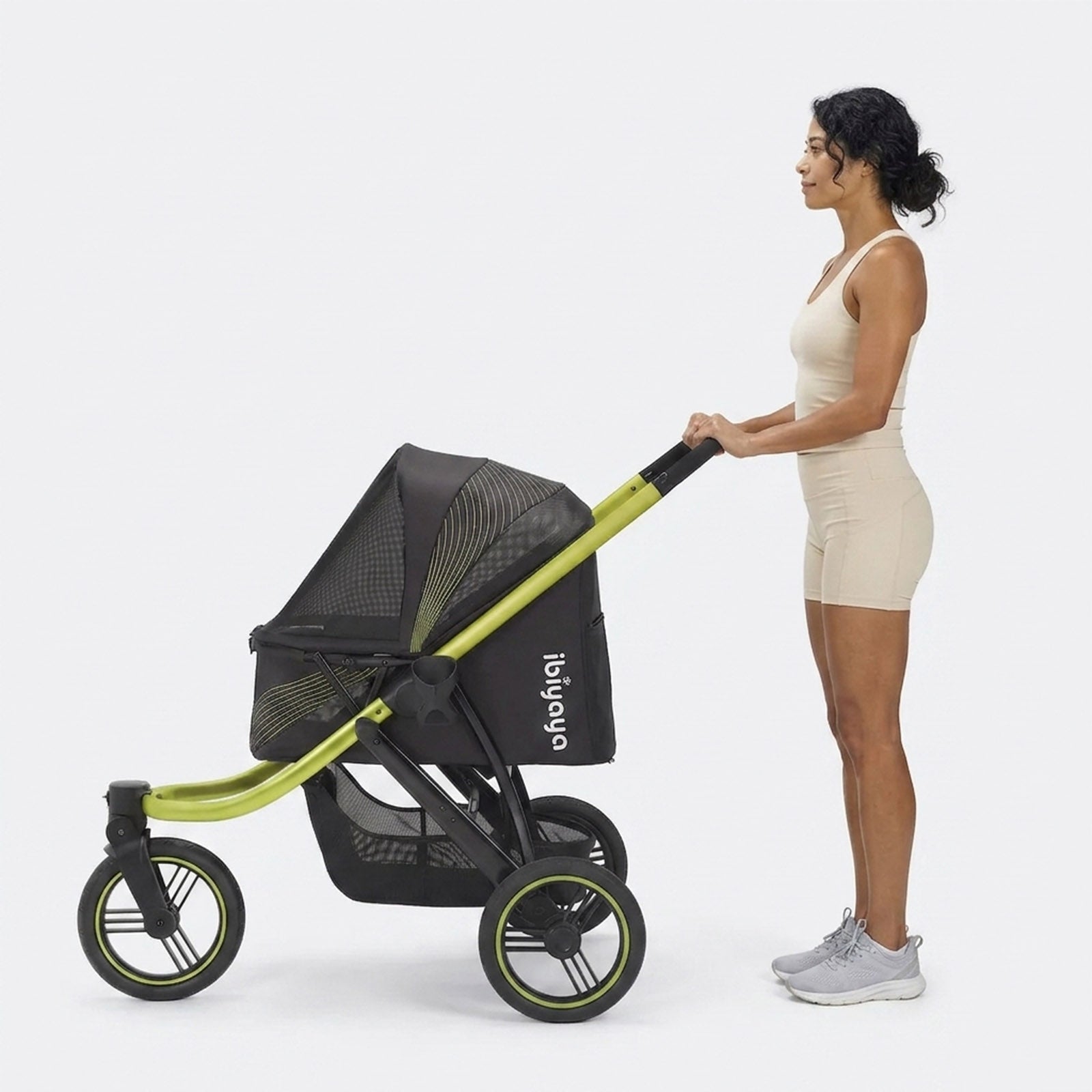 ibiyaya The Beast Pet Jogging Stroller, 3-Wheel All-Terrain Dog and Cat Pram