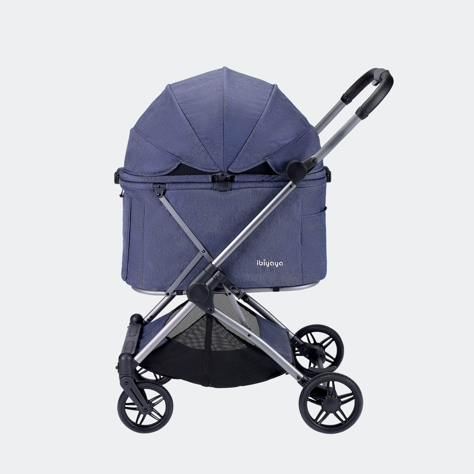 ibiyaya Maxi Deep Carriage Pet Stroller with Puncture-Free EVA-Rubber Wheels