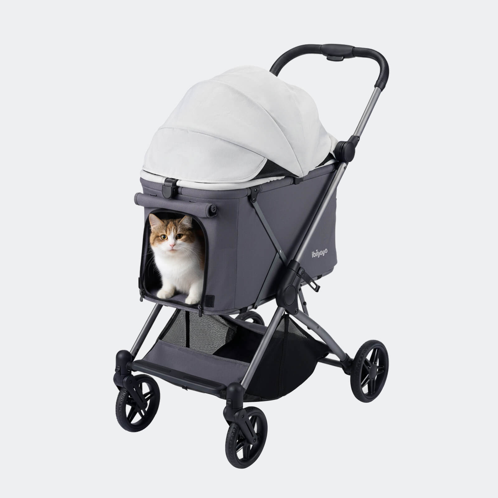 ibiyaya Maxi Deep Carriage Pet Stroller with Puncture-Free EVA-Rubber Wheels