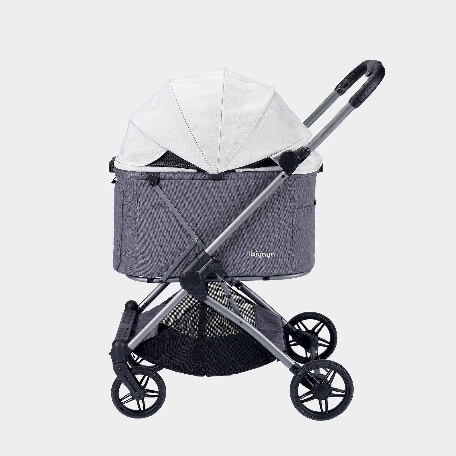 ibiyaya Maxi Deep Carriage Pet Stroller with Puncture-Free EVA-Rubber Wheels