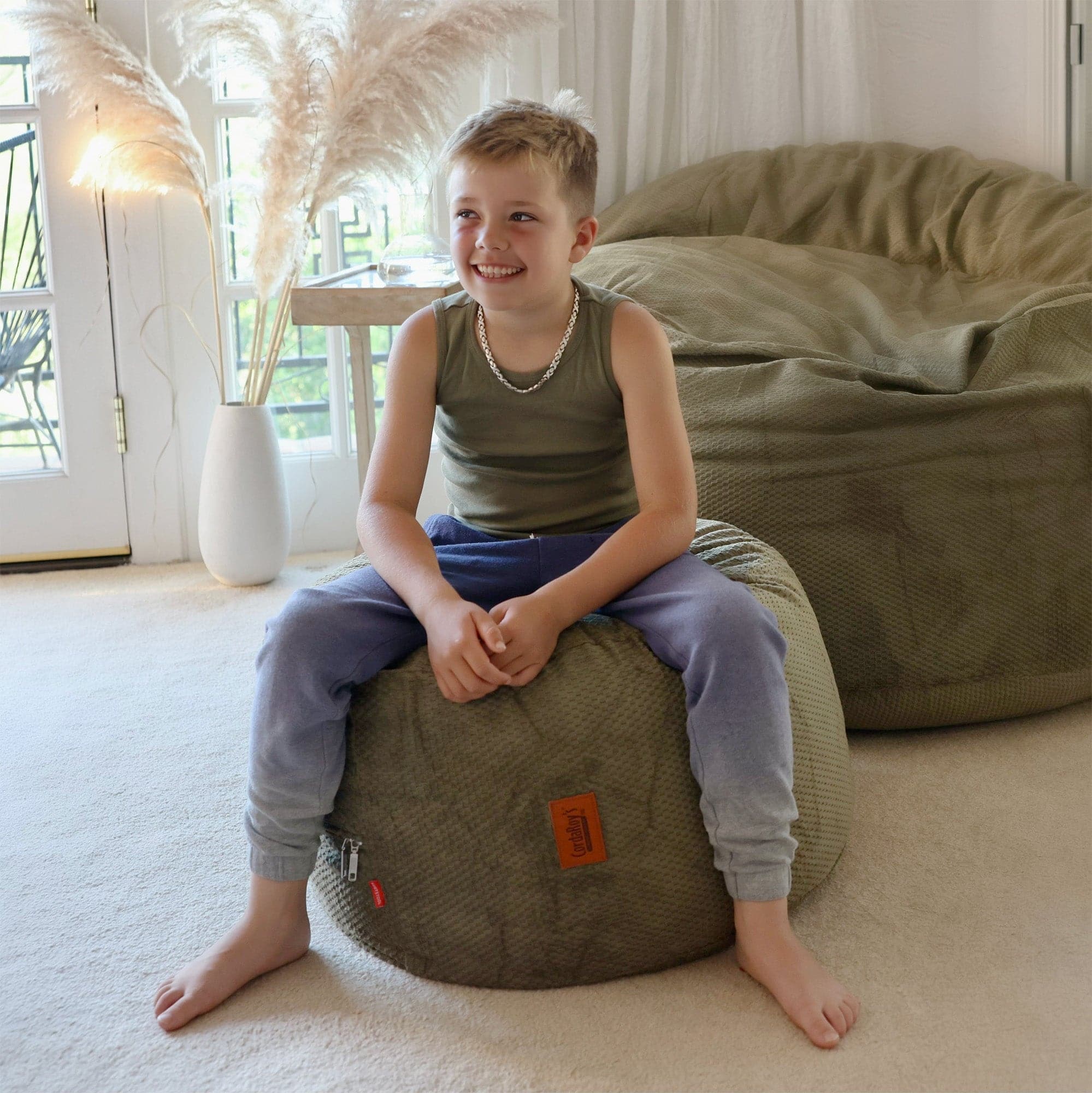CordaRoy's Chenille Pouf Footstool Ottoman