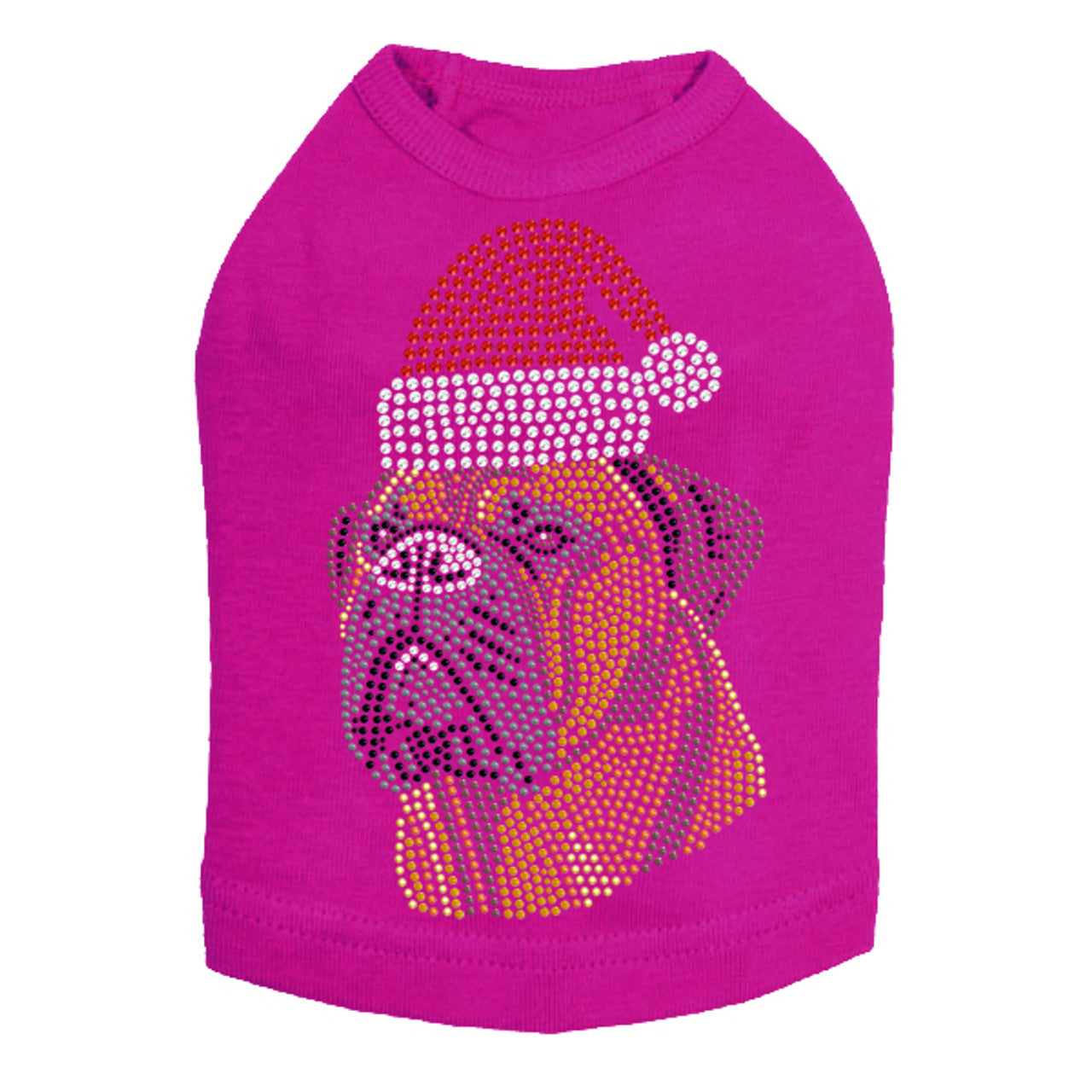 Bullmastiff with Santa Hat - Dog Tank