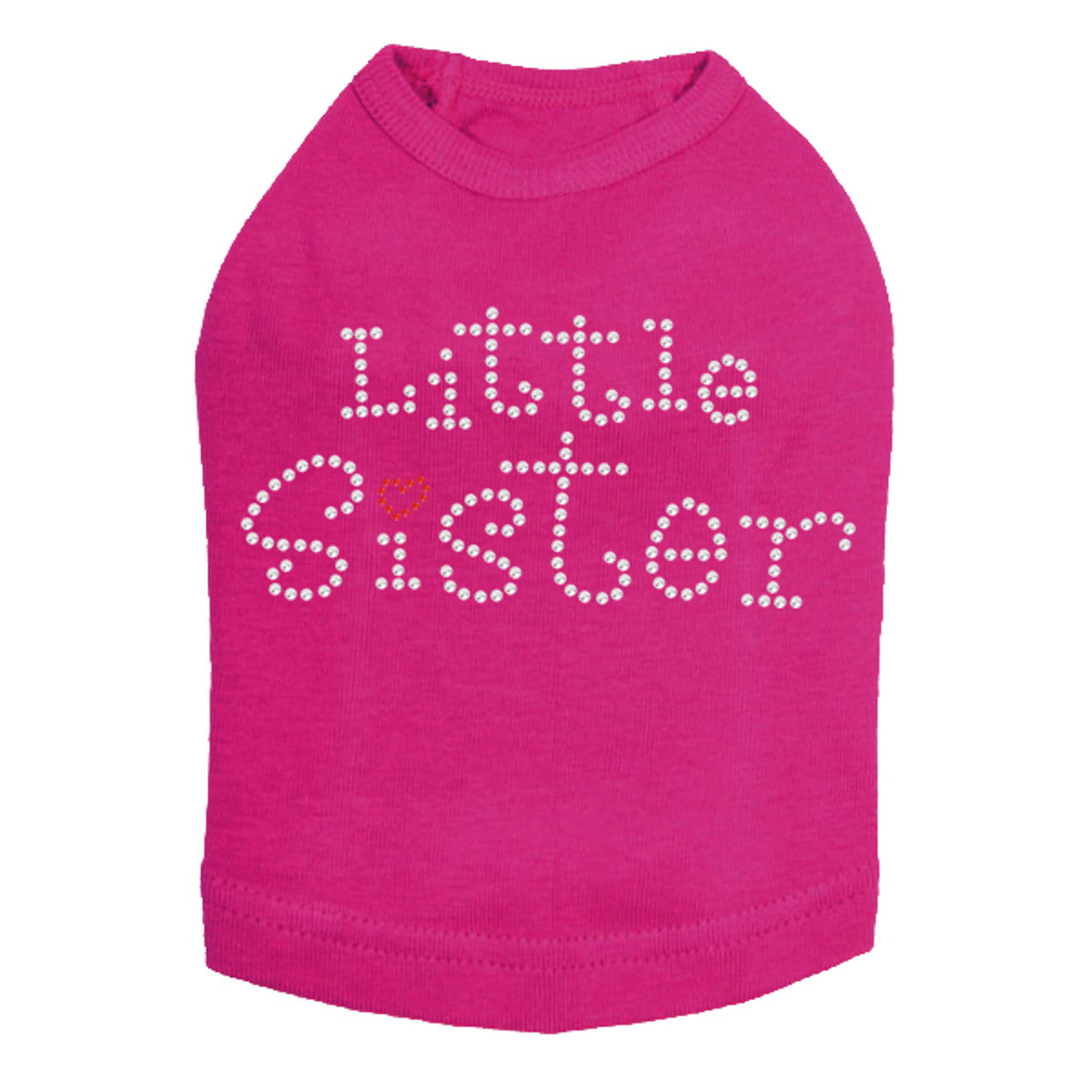 Little Sister with Red Heart - Dog Tank