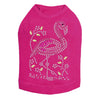 Pink Flamingo with Nailhead Flowers - Dog Tank