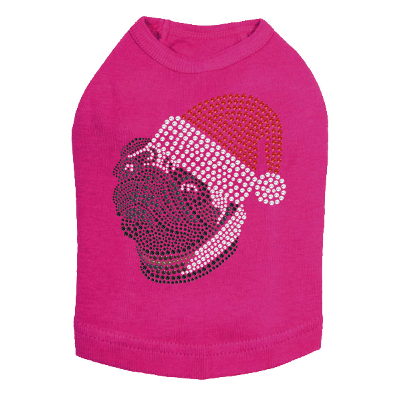 Pug with Santa Hat - Dog Tank