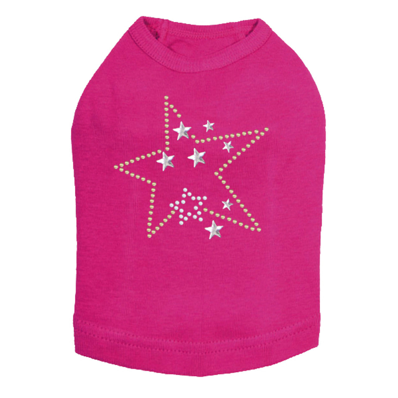 Gold & Silver Stars - Dog Tank