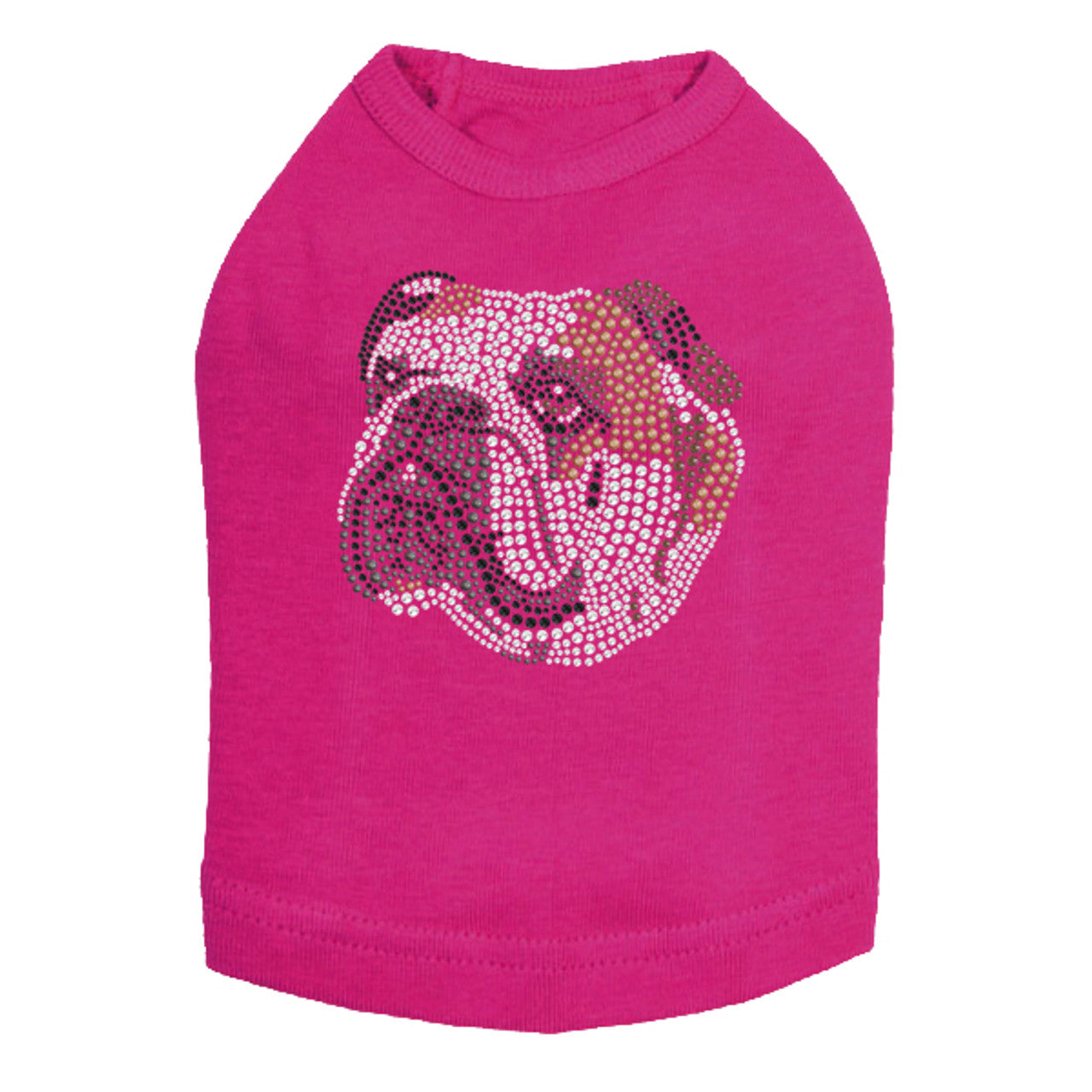 Bulldog Face (Brown) - Dog Tank