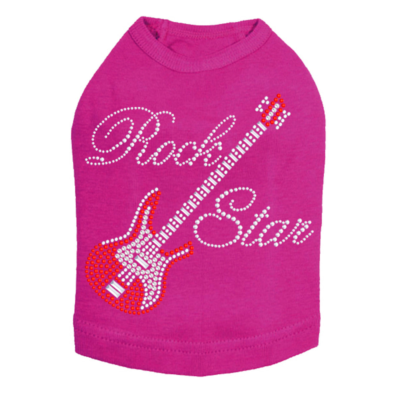 Guitar Red (Austrian crystal) & Rock Star - Dog Tank