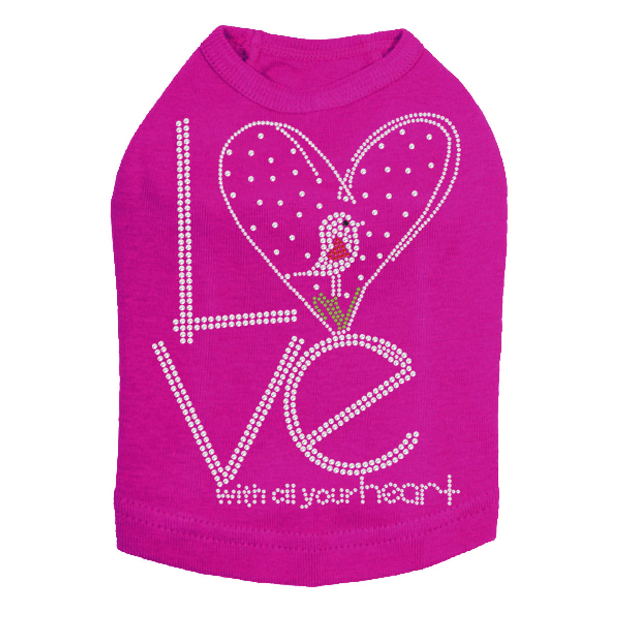 Love With All Your Heart Love Bird - Dog Tank