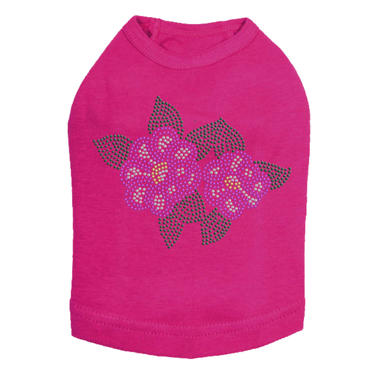 Magenta Flowers - Dog Tank