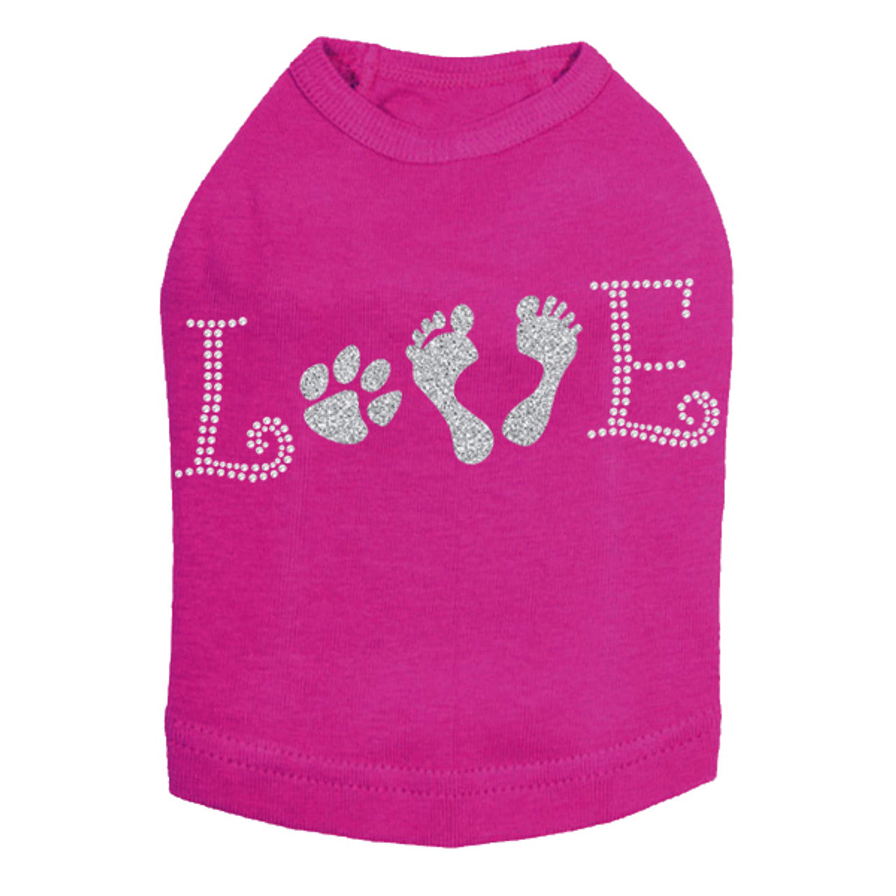 Love with Paw & Feet - Dog Tank