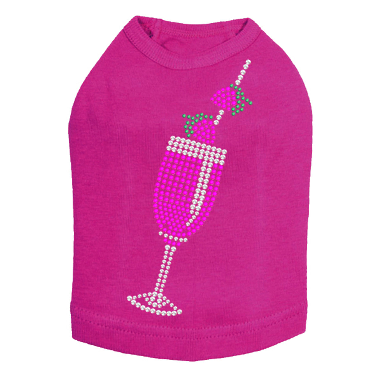 Strawberry Daiquiri - Rhinestones - Dog Tank