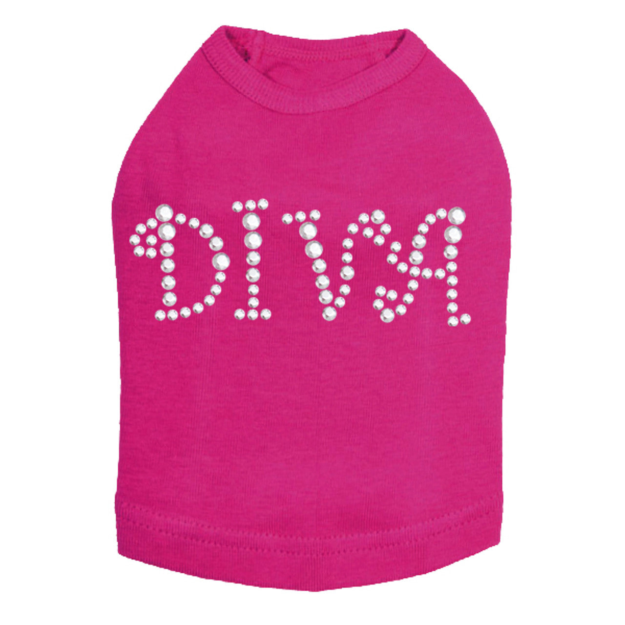 Diva (Silver Rhinestuds) - Dog Tank