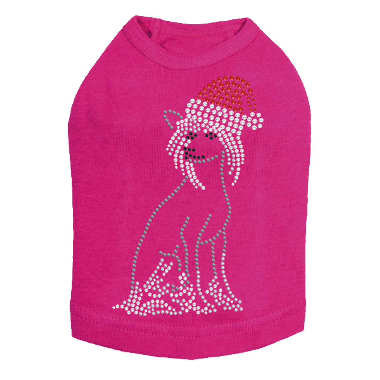 Chinese Crested with Santa Hat - Dog Tank