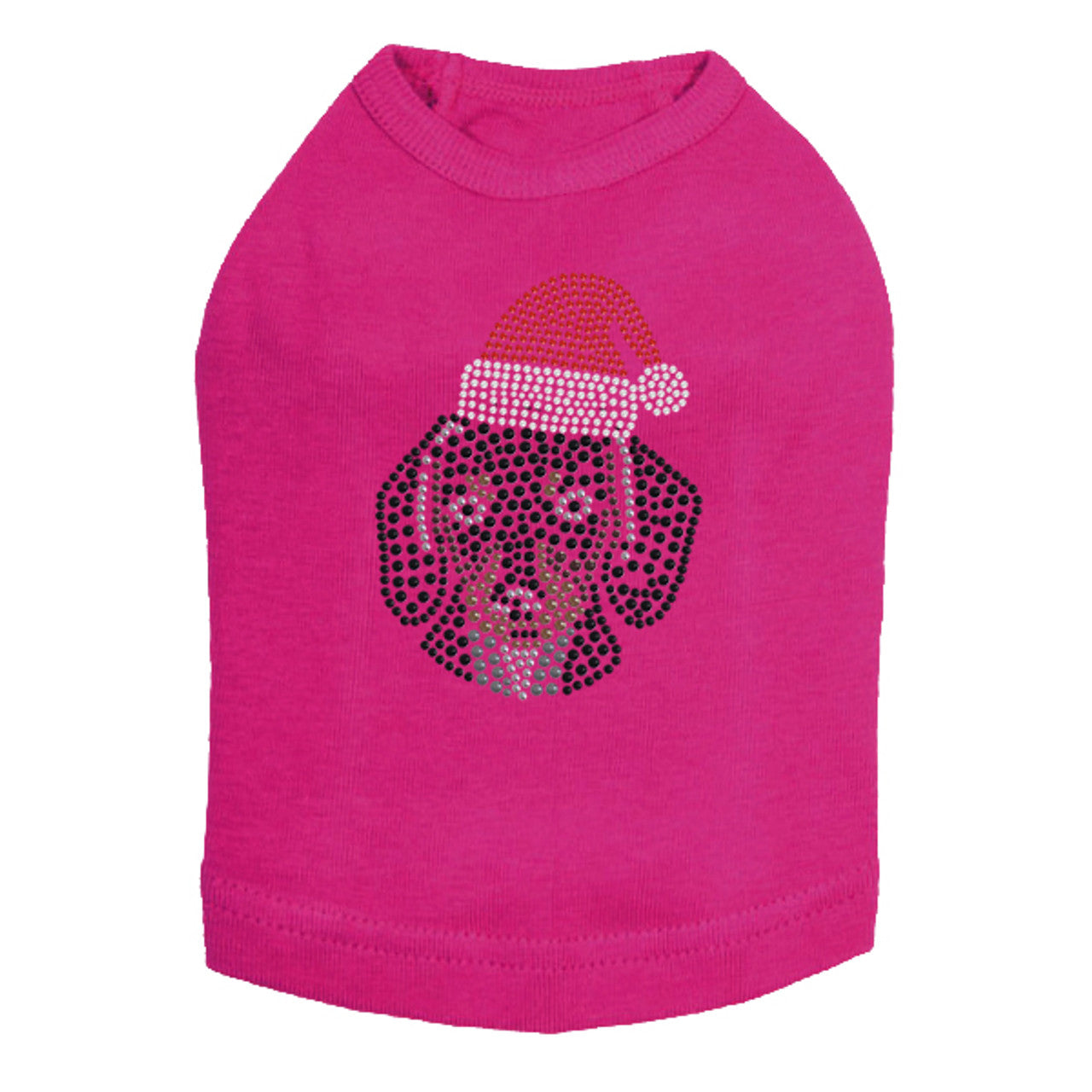 Dachshund Face with Santa Hat - Dog Tank