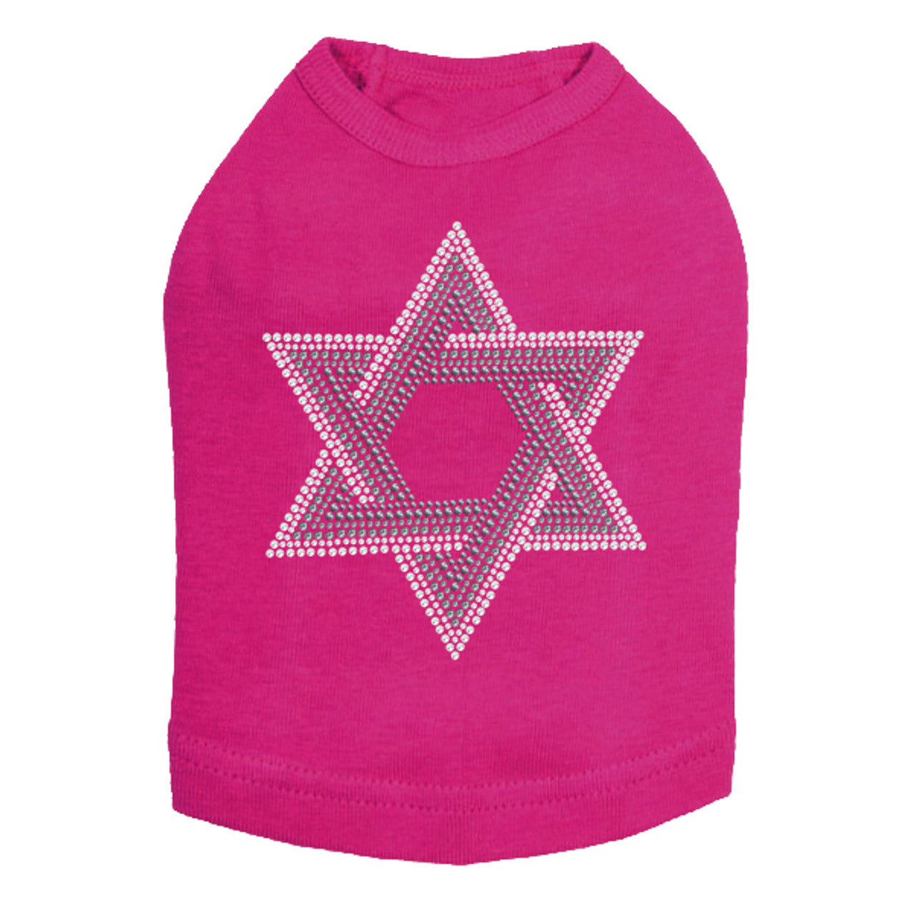 Star of David (Gray and Clear) - Dog Tank