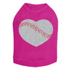 Baseball Heart - Dog Tank