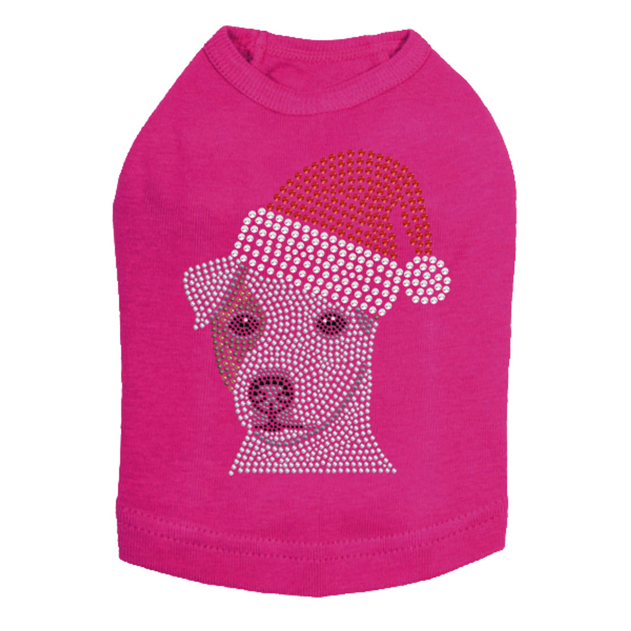 Jack Russell Terrier with Santa Hat - Dog Tank