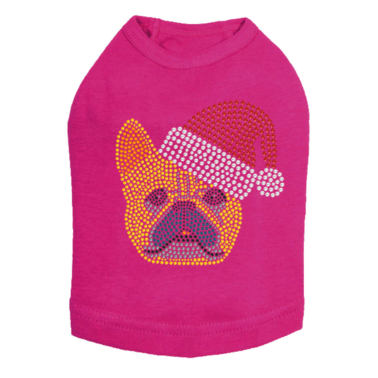 French Bull Dog with Santa Hat - Dog Tank