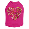 Red & Gold Nailhead Hearts - Dog Tank