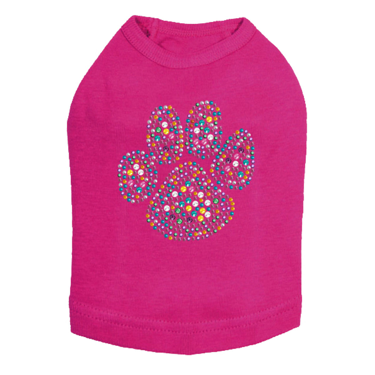 Multicolor Paw - Dog Tank