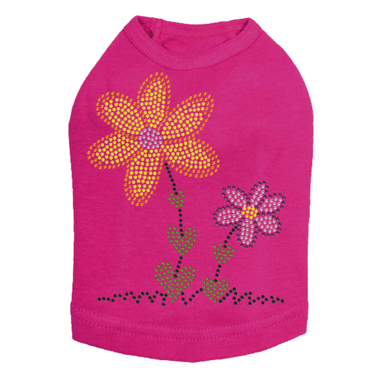 Orange & Purple Flowers - Dog Tank