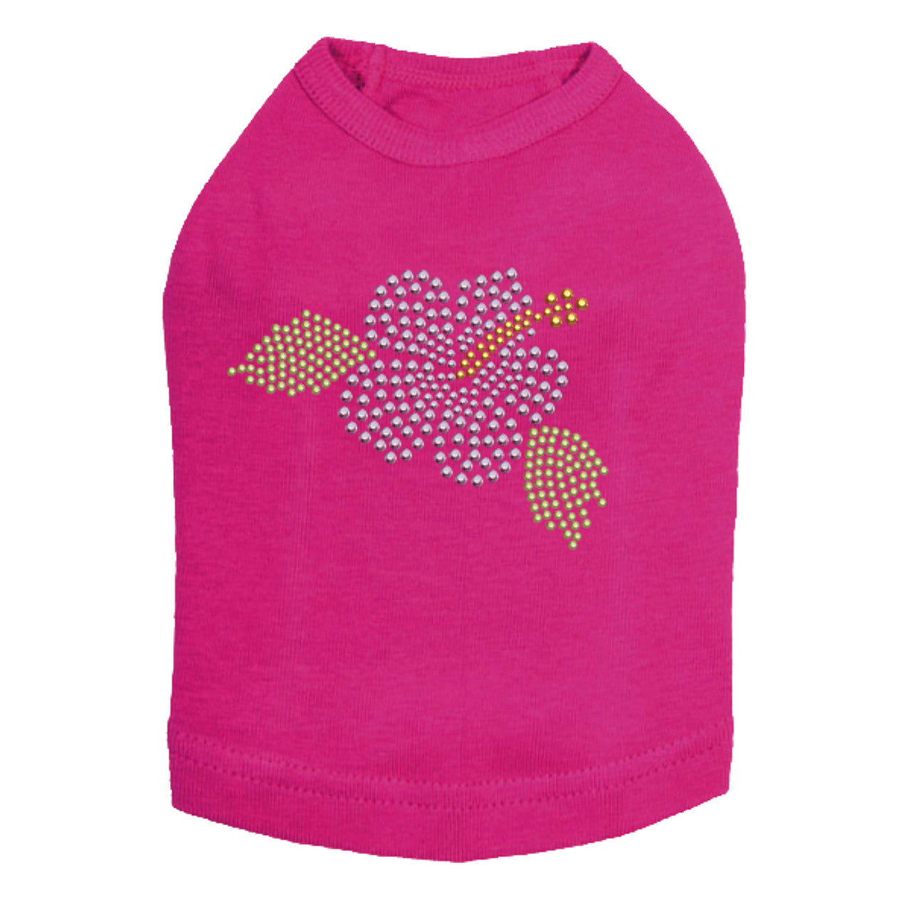 Small Light Pink Hibiscus - Dog Tank