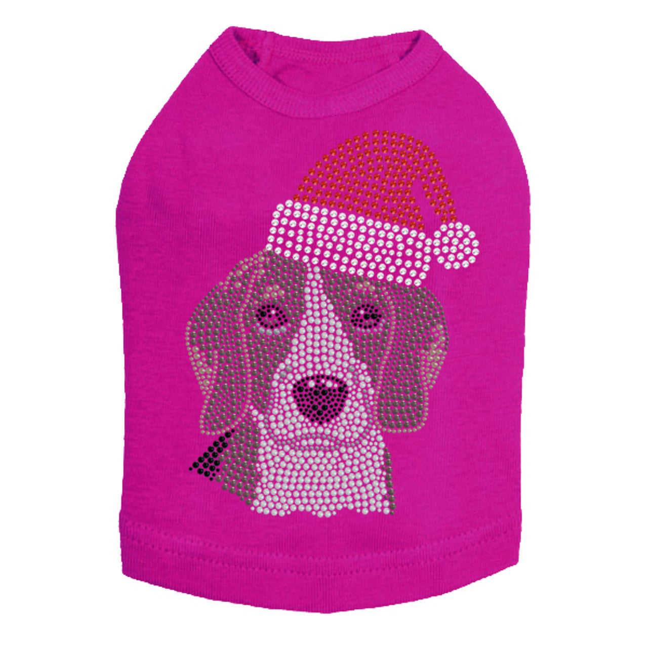 Beagle with Santa Hat - Dog Tank