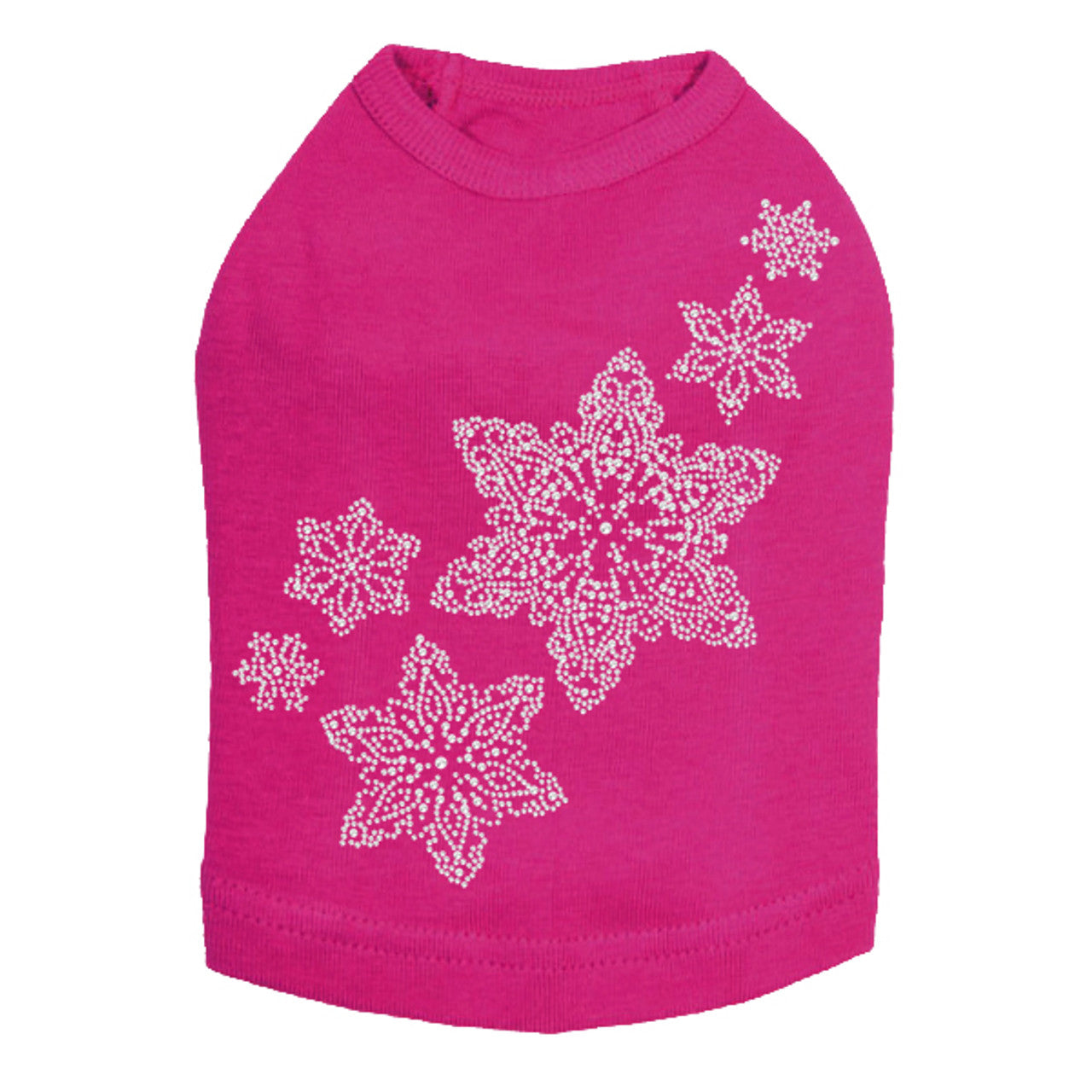 Rhinestone Snowflakes - Dog Tank