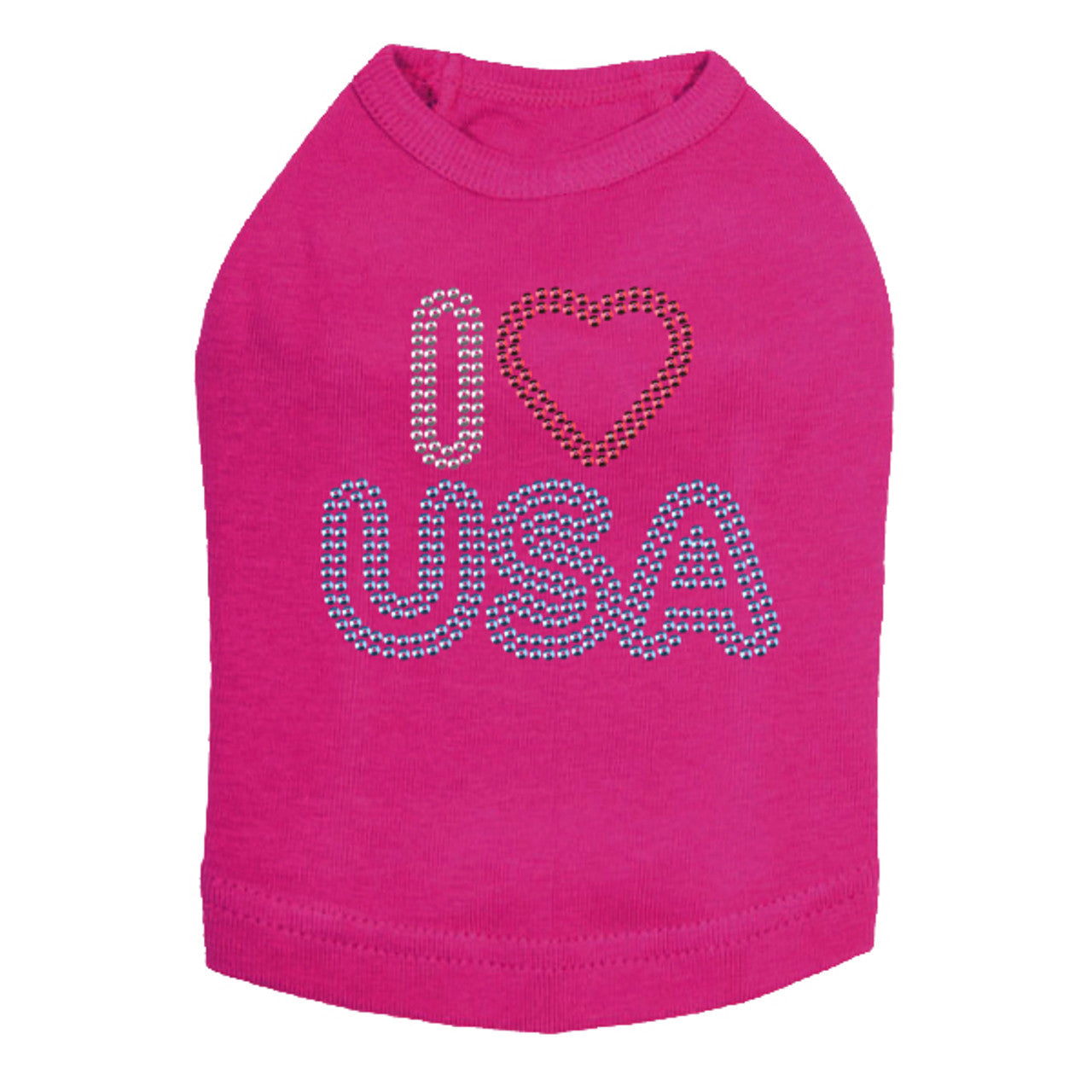 I Love USA 2- Dog Tank