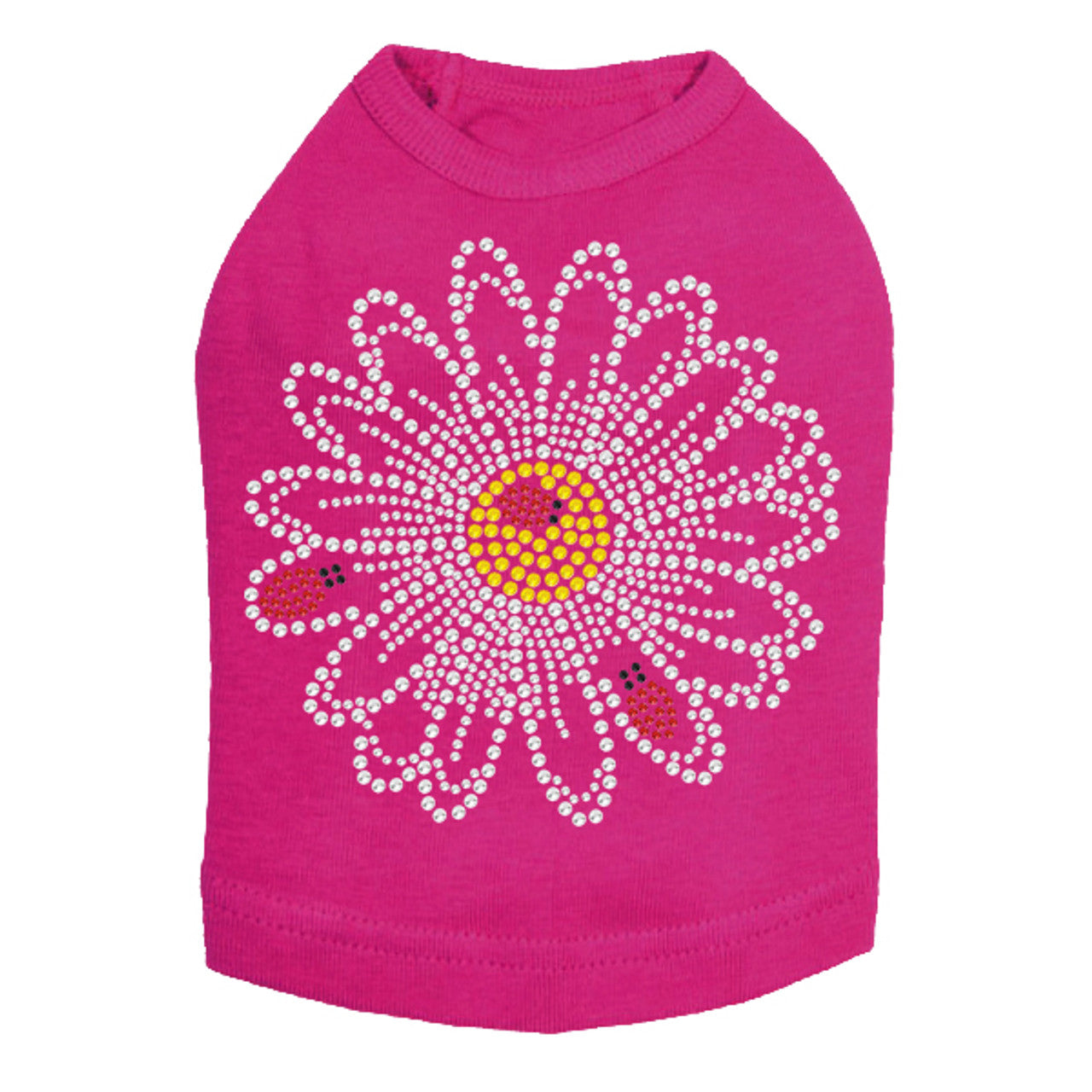 Large Daisy with Lady Bugs - Dog Tank