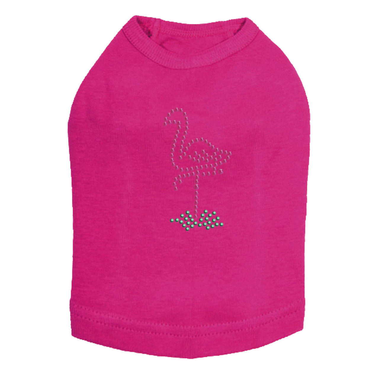 Pink Flamingo in Grass - Small - Dog Tank