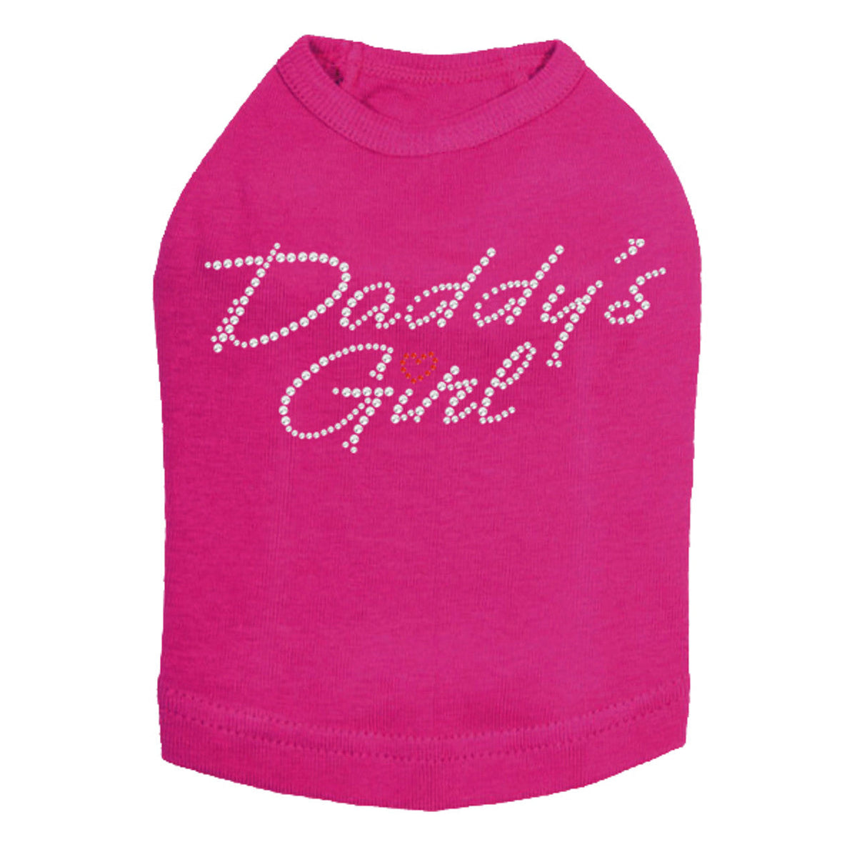 Daddys Girl with Red Heart - Dog Tank