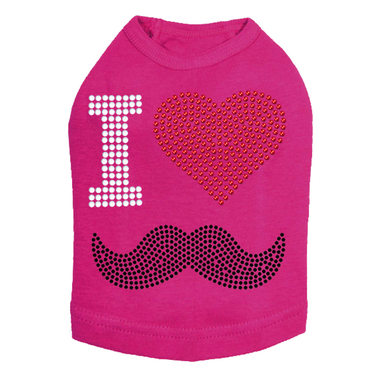 I Love Mustache - Dog Tank