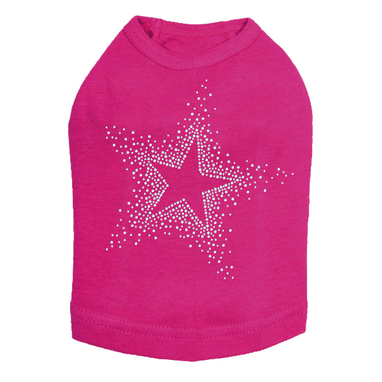 Star (Clear Rhinestones) - Dog Tank