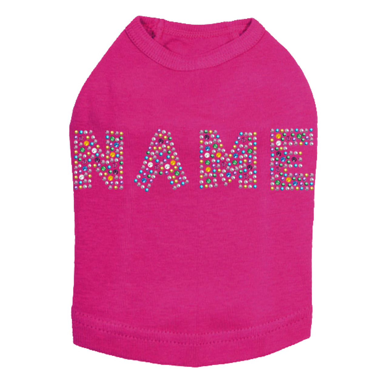 Custom Name - Multicolor - Dog Tank