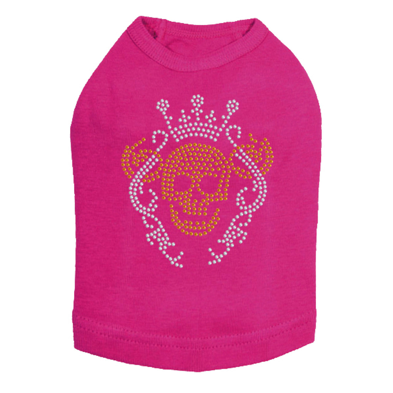 Gold Skull with Crown - Dog Tank