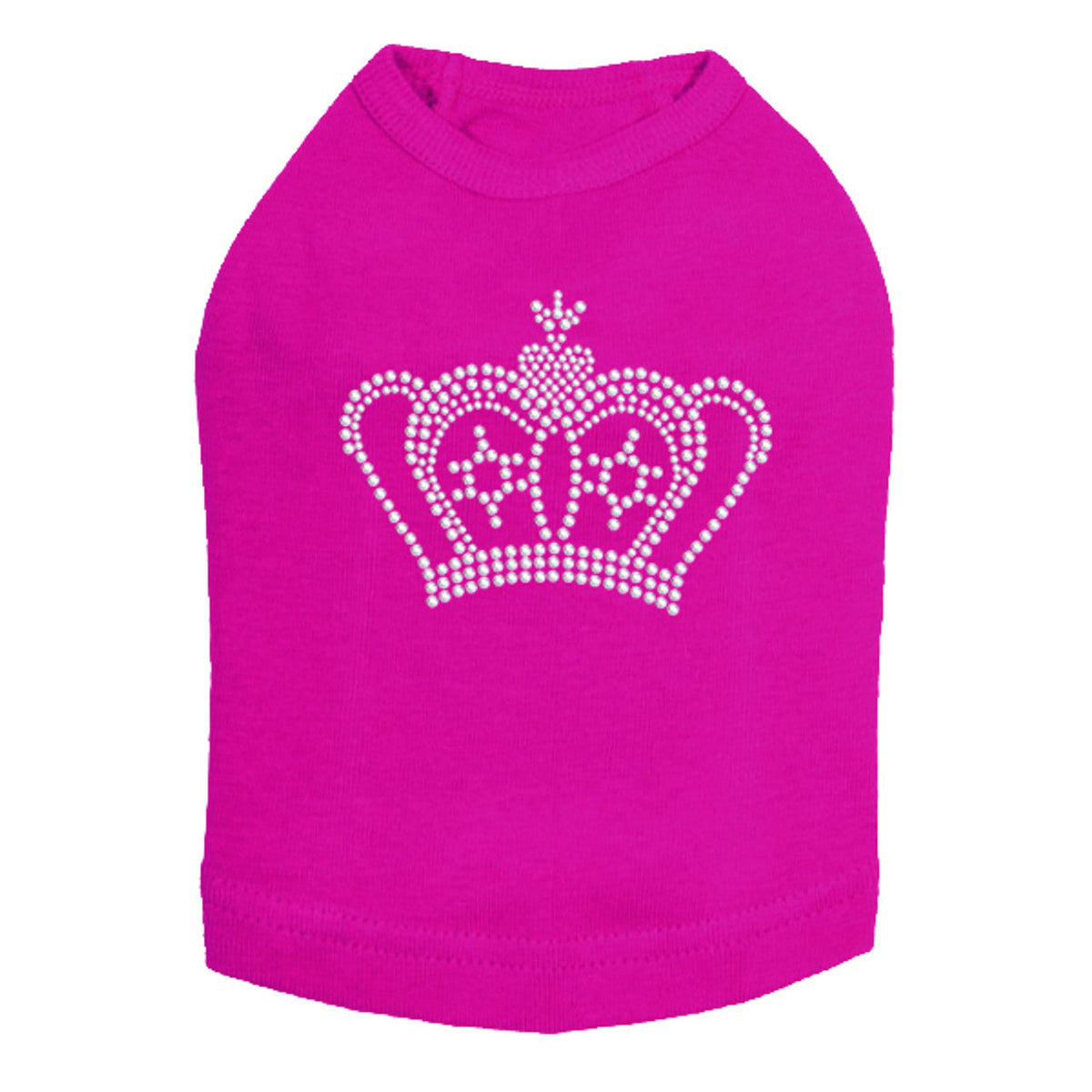 Crown 9 (Silver Rhinestuds) - Dog Tank
