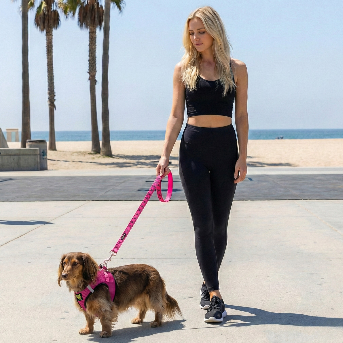 EcoBark – Fuchsia Sport Reflective Step-In Dog Harness