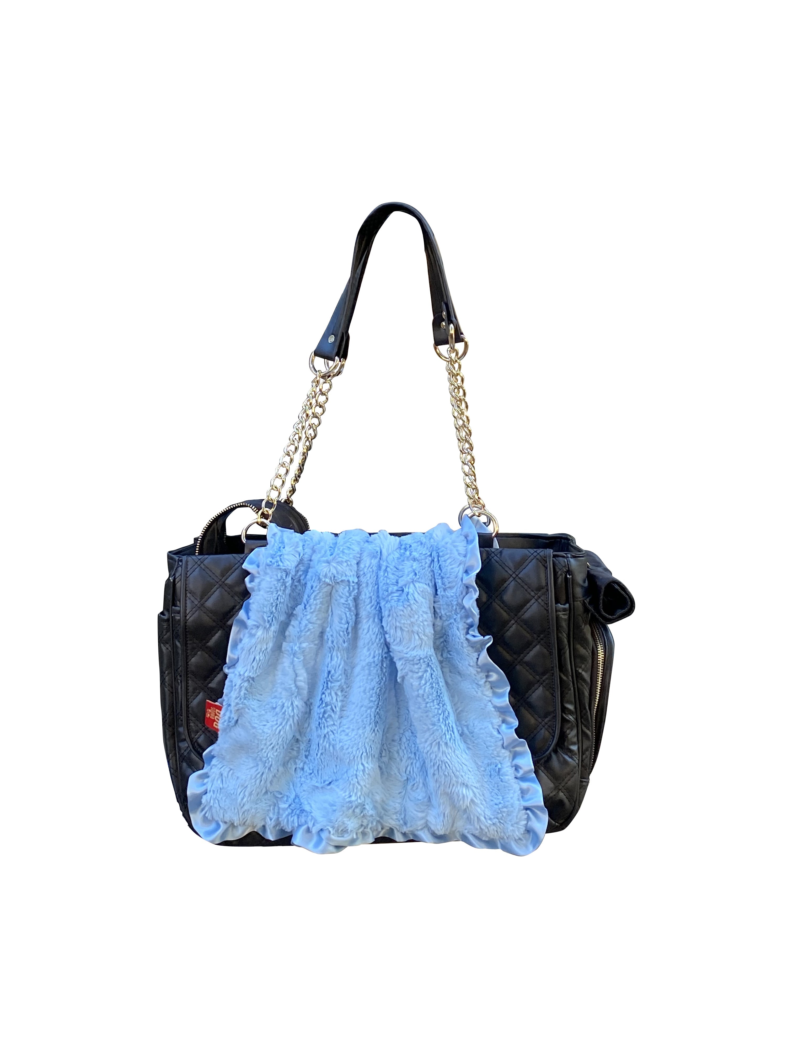 NEW Carrier Square Ruffled Blanket 14"x17", Bella Light Blue