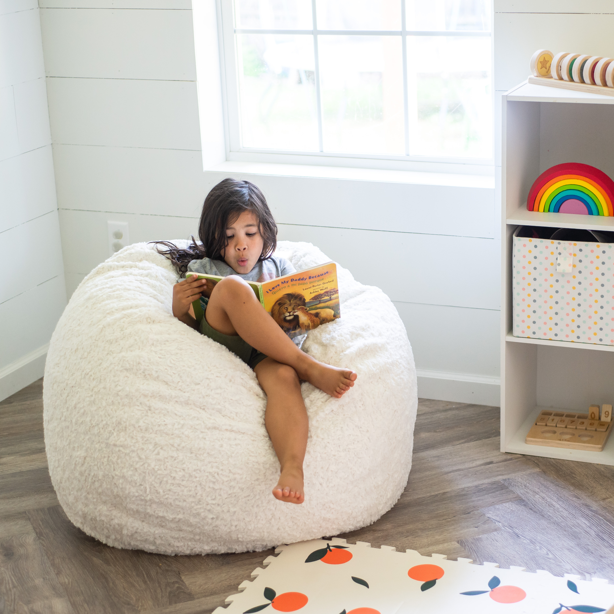 CordaRoy's Full Faux Fur Convertible Bean Bag Chair