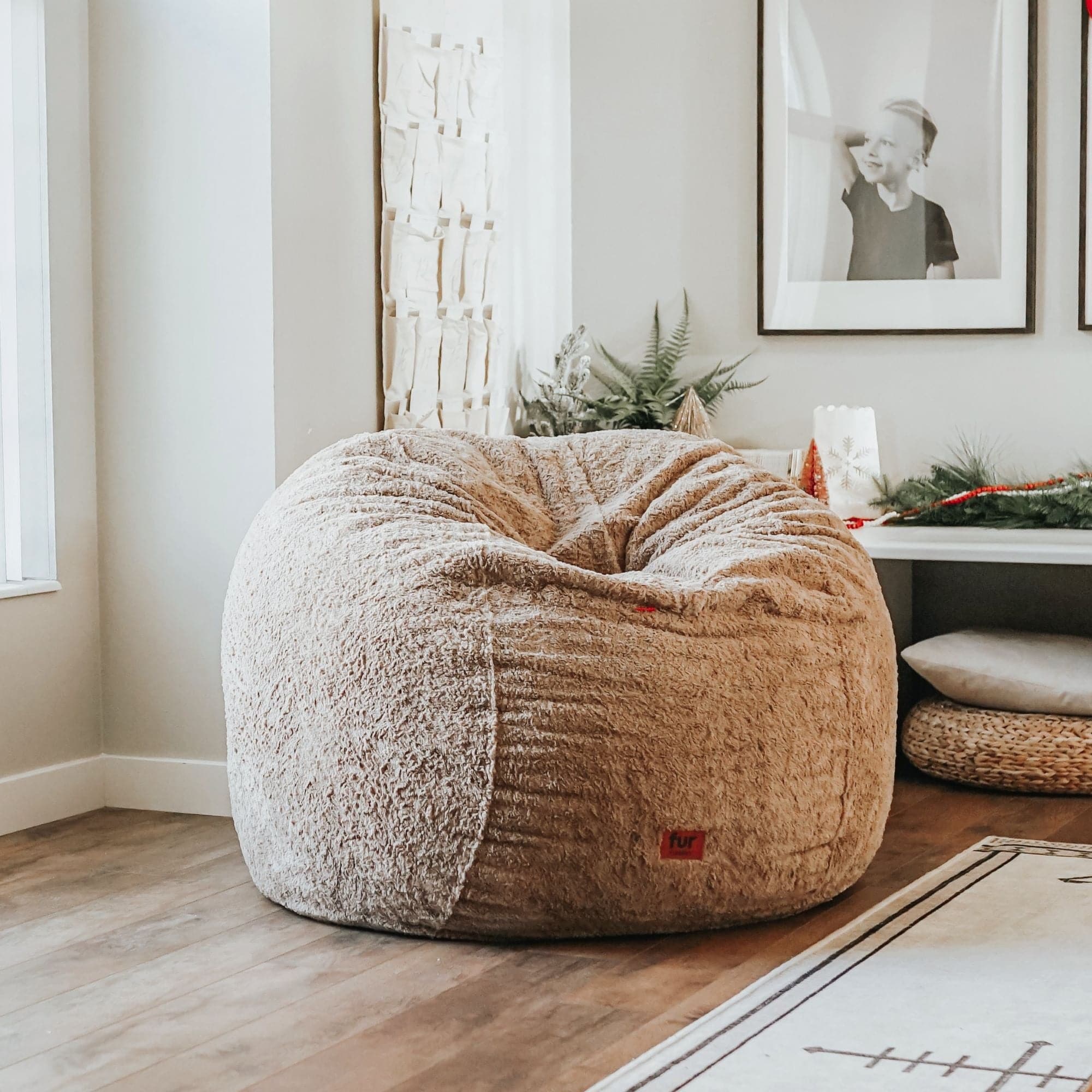 CordaRoy's Queen Faux Fur Convertible Bean Bag Chair