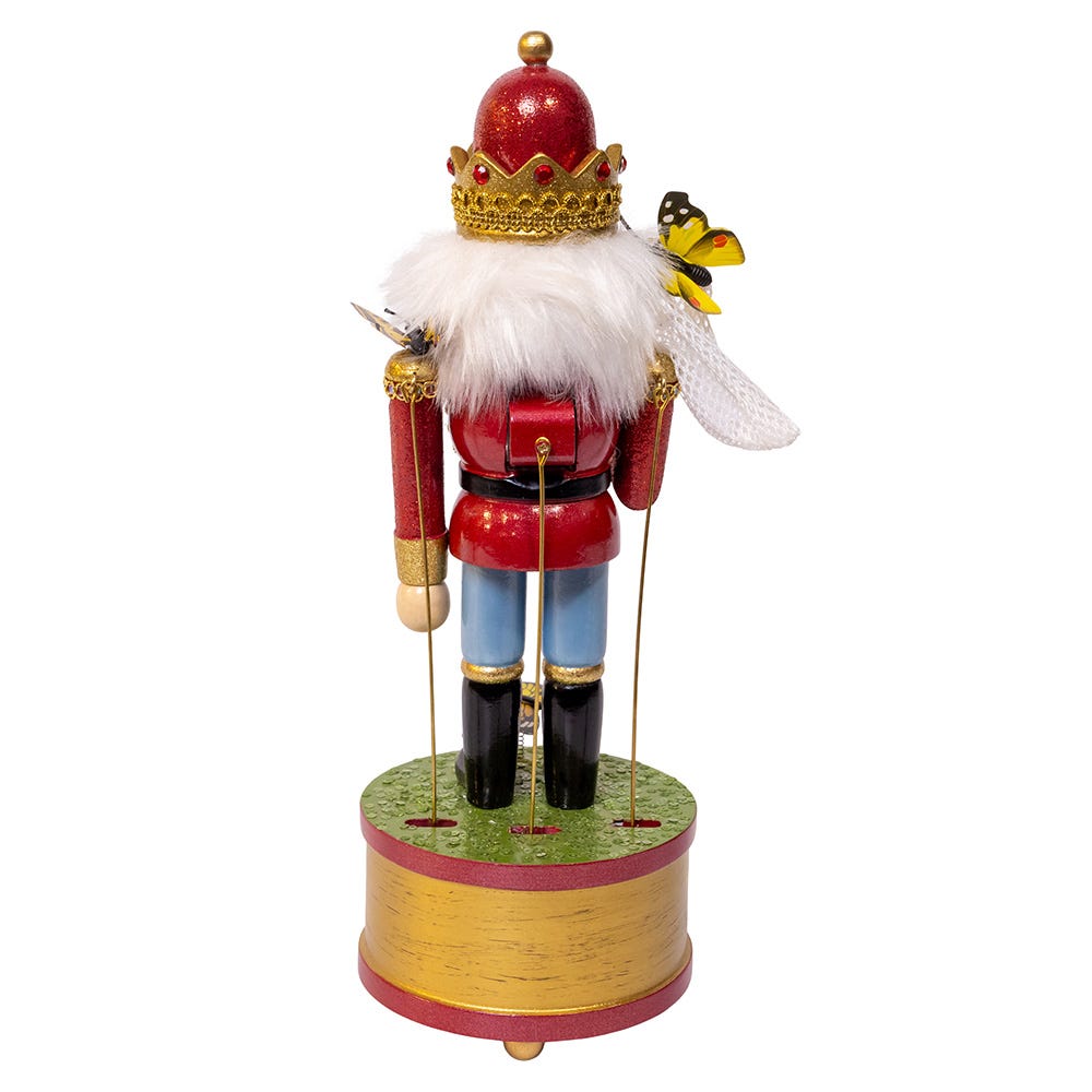 Kurt Adler 12-Inch Wind-Up Musical Butterfly Catcher Nutcracker