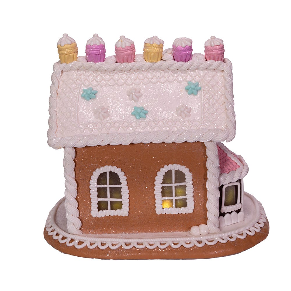 Kurt Adler 9-Inch Gingerbread House with LED Lights