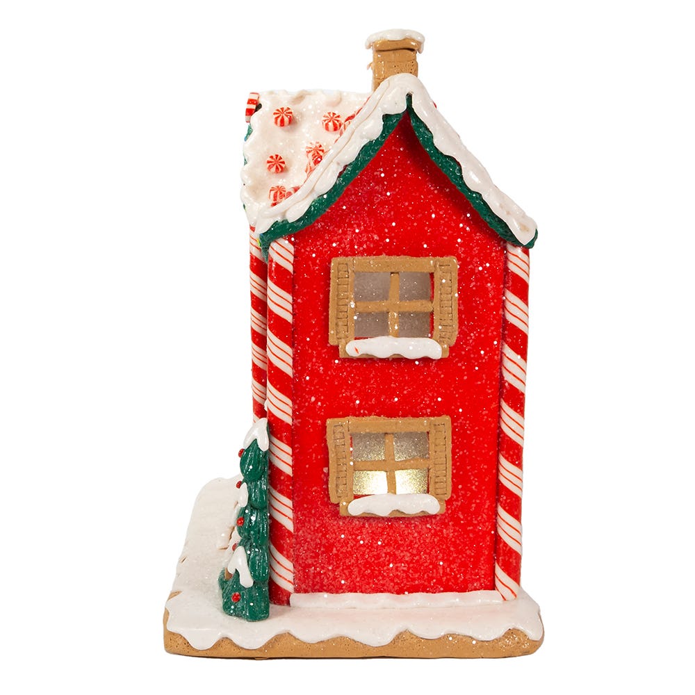 Kurt Adler 9.5-Inch Battery-Operated Gingerbread LED House with Music Box