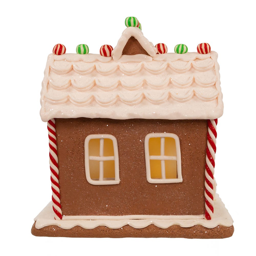 Kurt Adler 9-Inch Battery-Operated Light Up Two Floor Gingerbread House
