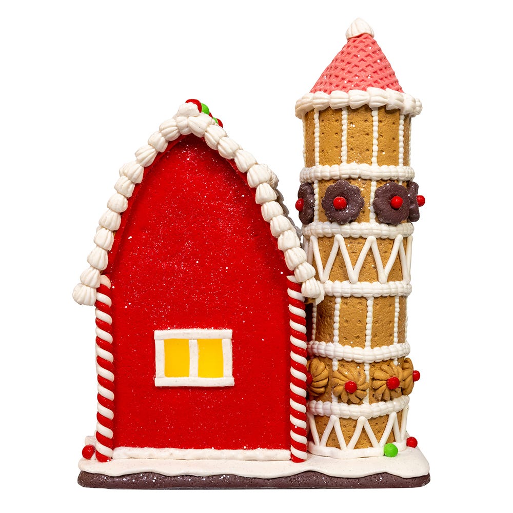 Kurt Adler 12-Inch Battery Operated LED Gingerbread Barn
