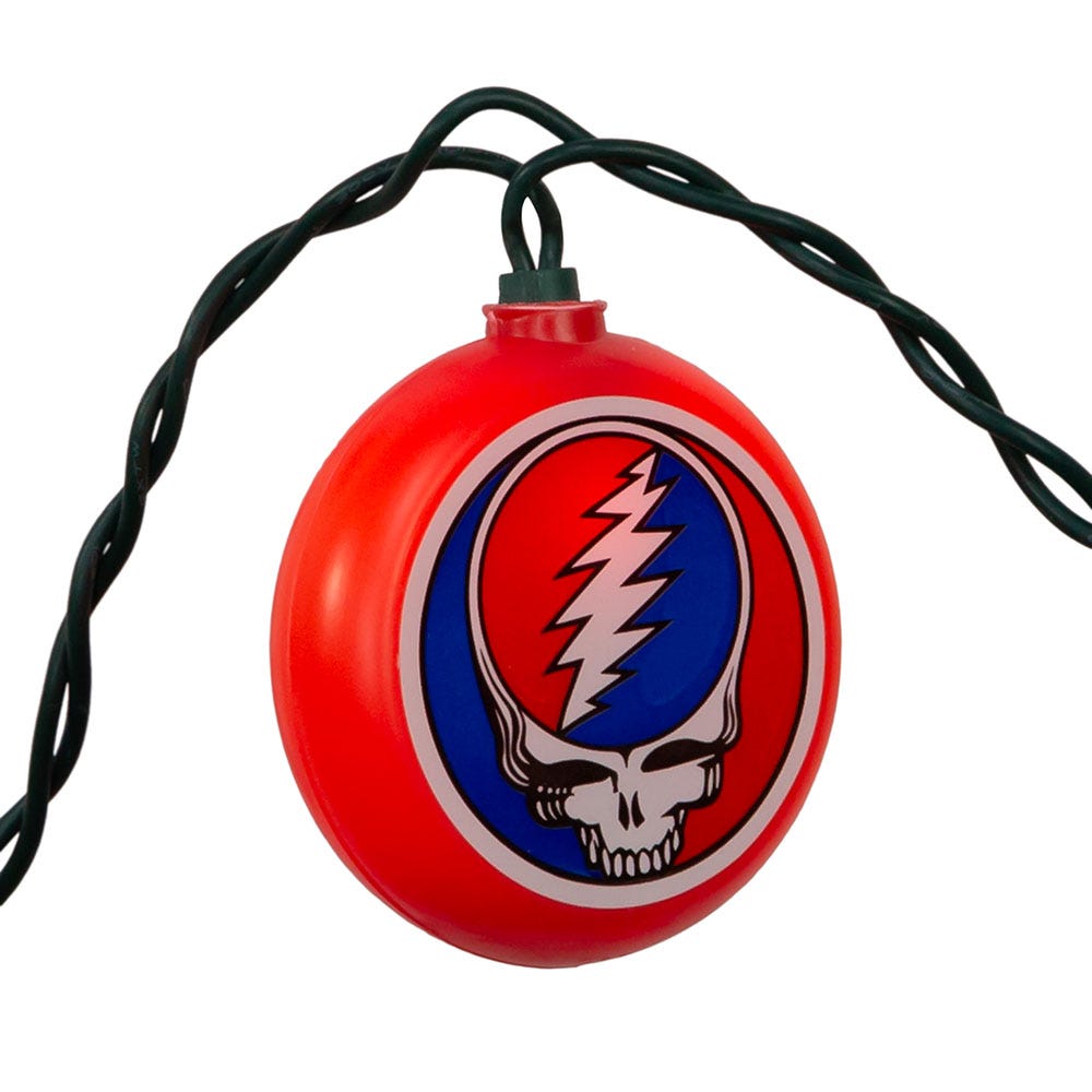 Kurt Adler 10-Light Grateful Dead Disc Light Set