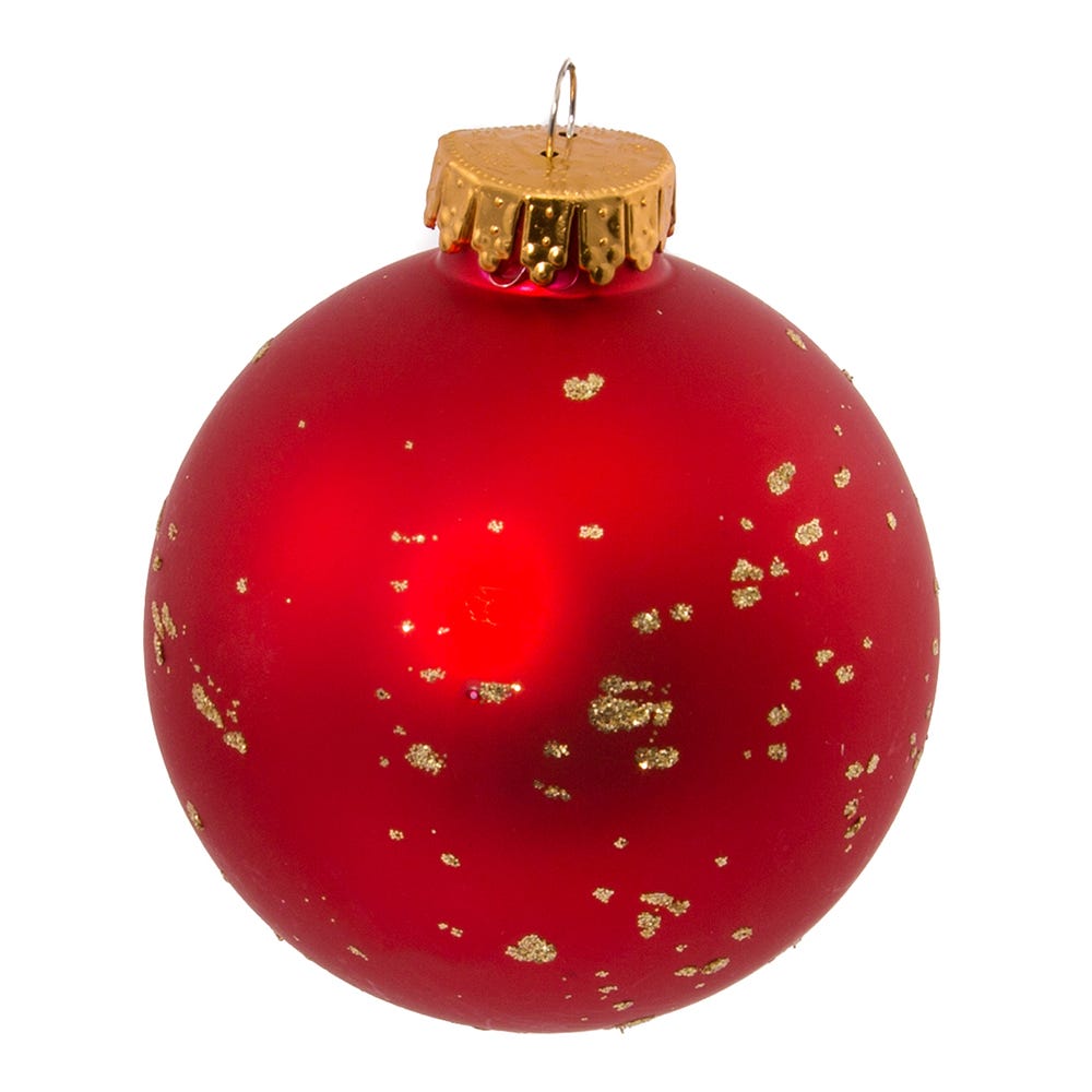 Kurt Adler 65mm 12 Days of Christmas Decorative Glass Balls, 12 Piece Set