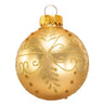 Kurt Adler 60MM Gold With Pattern Glass Ornaments, 12-Piece Box
